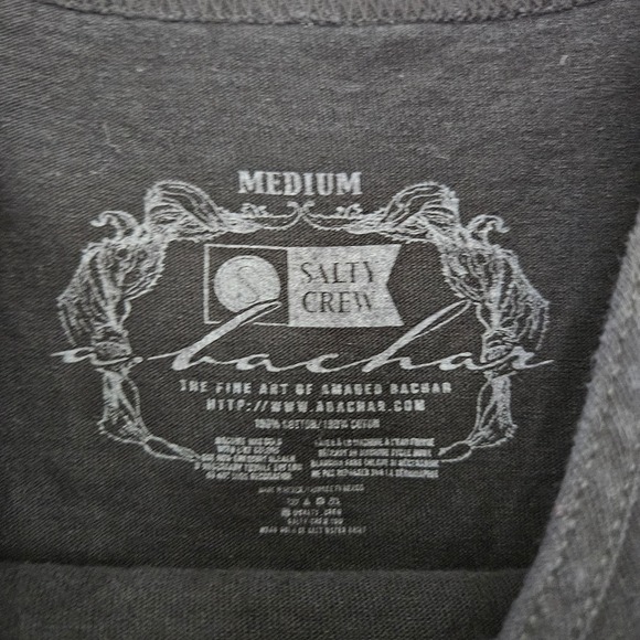 Salty Crew‎ x a. bachar Men's Black Graphic Tank Top. Size M - Picture 6 of 6